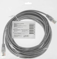 Патч-корд KINGPRICE KP-PC-c5e-5m-g литой (molded), UTP, кат.5E, 5м, серый