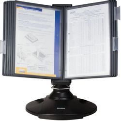 Демосистема BRAUBERG 231236 настольная, 10 панелей A4, пластик, серый