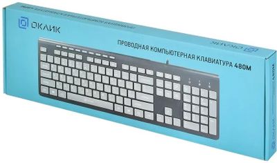 Клавиатура Oklick 480M, USB, черный серый [1067199] – купить в Ситилинк ...