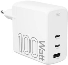 Изображение товара Сетевое зарядное устройство LYAMBDA LJC-100-2C1A,  USB-A,  2xUSB-C, 100Вт, 3A, белый
