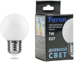 Упаковка ламп LED FERON E27, шар, 1Вт, 10 шт.