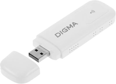 Модем Digma Dongle Wi-Fi DW1960 3G/4G, внешний, белый [dw1960wh ...