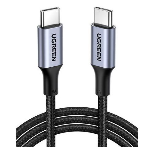 Кабель UGREEN US316, USB Type-C (m) — USB Type-C (m), 1м, 5A, черный [70427]