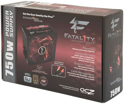 Блок питания OCZ Fatal1ty 750FTY-UN, 750Вт, 135мм, черный, retail