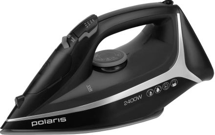 Утюг Polaris PIR 2483K, с паровым ударом, 2400Вт, черный и серебристый