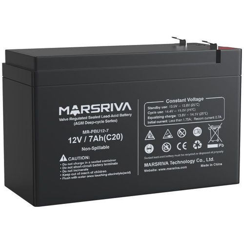 Аккумуляторная батарея MARSRIVA MR-PBU12-7 для ИБП, 12В, 7Ач