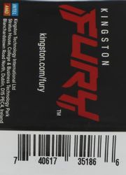 Оперативная память Kingston Fury Beast Black KF432C16BB1/16WP DDR4 - 1x 16ГБ
