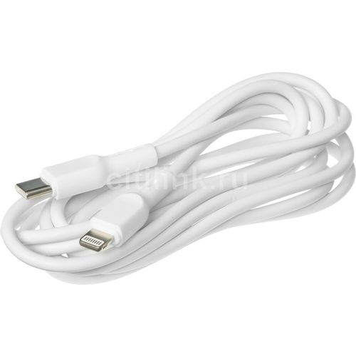 Кабель BORASCO Lightning (m) — USB Type-C (m), 2м, белый [52392]