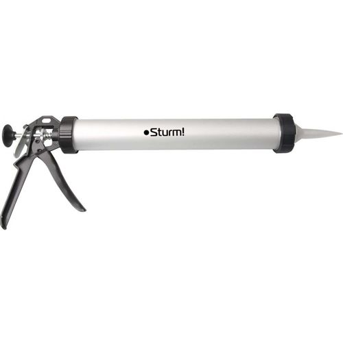 Пистолет для герметика STURM! 1073-05-600 мех. закрытый серебристый/черный