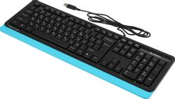 Клавиатура A4TECH Fstyler FK10, проводная, мембранная, черный/синий