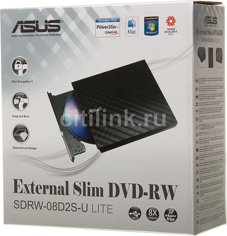 Отзывы на Оптический привод DVD-RW ASUS SDRW-08D2S-U LITE/BLK/G/AS ...