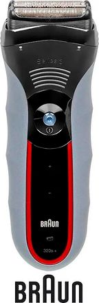 Электробритва Braun 320S-4,  черный и серый