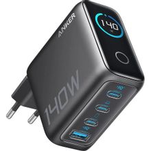 Изображение товара Сетевое зарядное устройство ANKER 3C1A LCD,  USB-A,  3xUSB-C, USB-C, 140Вт, 5A, черный [a2697gz1]