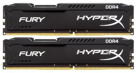Оперативная память Kingston HyperX Fury Black HX424C15FB3K2/16 DDR4 - 2x 8ГБ 2400МГц, DIMM, Ret
