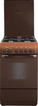 Газовая плита GEFEST CG 50М06 К19,  газовая духовка,  металлическая крышка,  чугун, коричневый