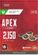 Изображение товара Пополнение игровой валюты Microsoft Apex Legends: 2150 Apex Coin,  регион: Весь мир (кроме России)