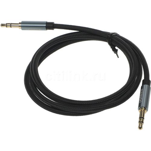 Кабель аудио UGREEN AV112, Jack 3.5 (m) - Jack 3.5 (m), 1м, GOLD, синий [10685]