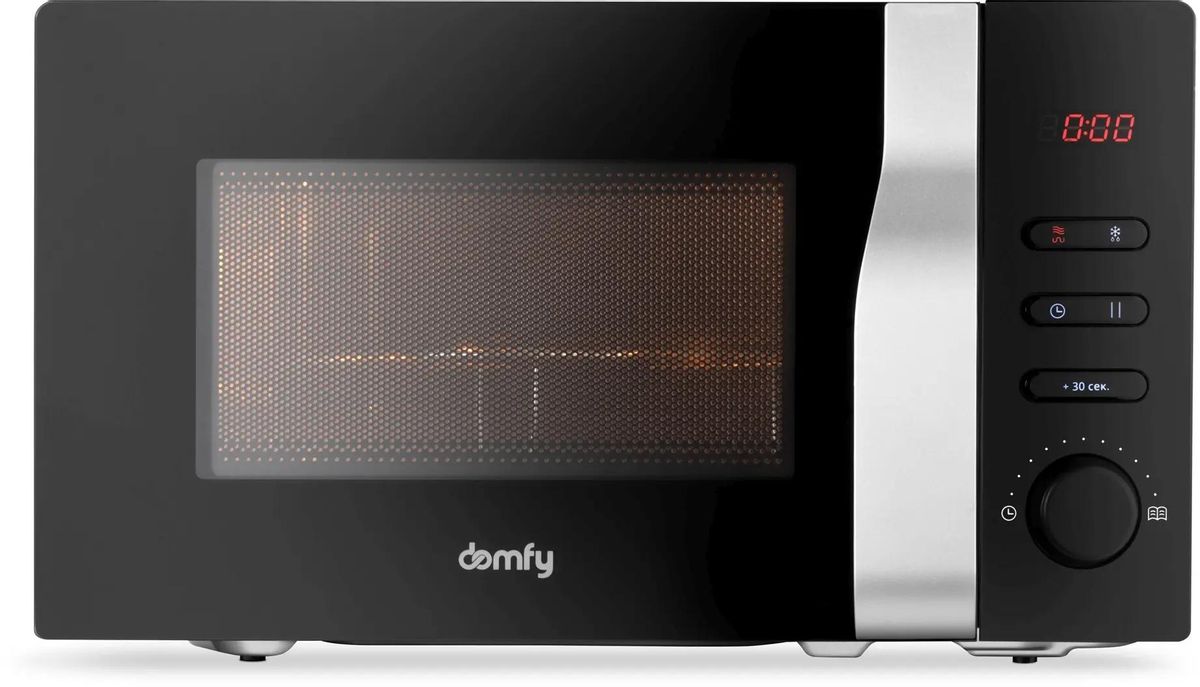 Микроволновая печь DOMFY DSB-MW105, 700Вт, 20л, черный /серебристый