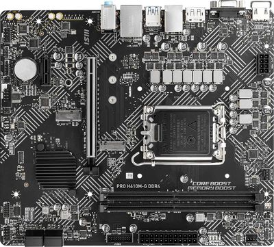 Материнская плата MSI PRO H610M-G DDR4, LGA 1700, Intel H610, mATX, Ret