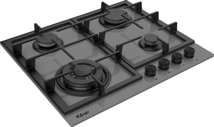 Газовая варочная панель Ardo GHK63G1WFCS2, 4 конфорки, закаленное стекло, серый