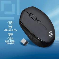 Мышь беспроводная Oklick 488MW, USB, черный
