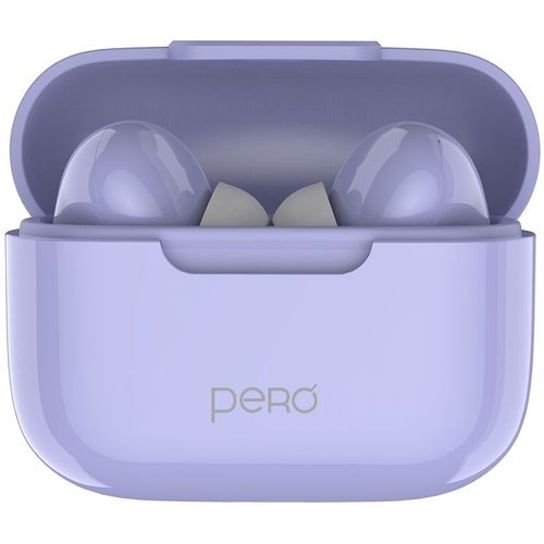 Наушники PERO TWS06, Bluetooth, внутриканальные, фиолетовый [ptws06p]