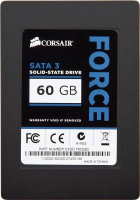SSD накопитель Corsair Force 3 CSSD-F60GB3-BK 60ГБ, 2.5", SATA III