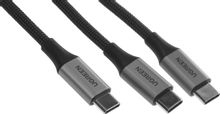 Изображение товара Кабель UGREEN US561,  USB Type-C (m) -  2x USB Type-C (m),  1.5м,  5A,  черный [35087]