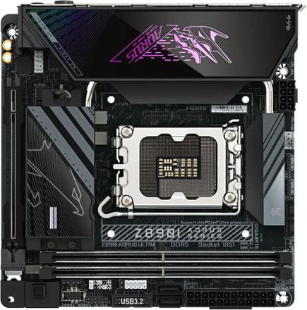 Материнская плата Gigabyte Z890I AORUS ULTRA, Socket LGA 1851, Intel Z890, mini-ITX, Ret