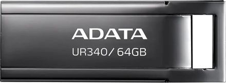 Флешка USB A-Data UR340 64ГБ, USB3.2, черный [aroy-ur340-64gbk]