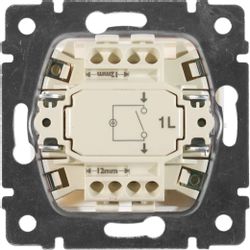 Выключатель Legrand Valena 1-клавишный, с индикацией, установка скрытая, IP20, белый