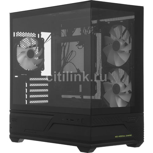 Корпус mATX MSI MAG Pano M110R, Mini-Tower, без БП, черный