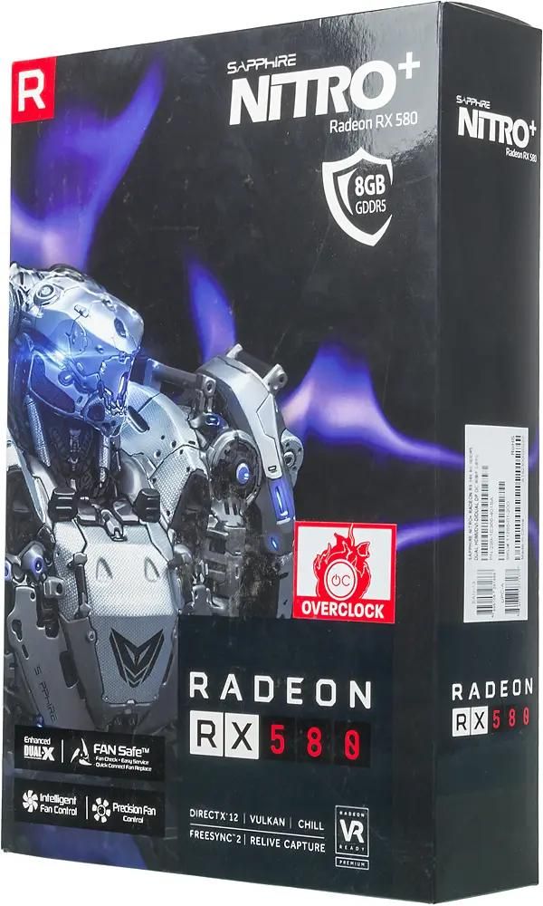 Характеристики Видеокарта Sapphire AMD Radeon RX 580 11265-01-20G NITRO+ RX  580 8G OC 8ГБ GDDR5, OC, Ret (461600) смотреть в СИТИЛИНК