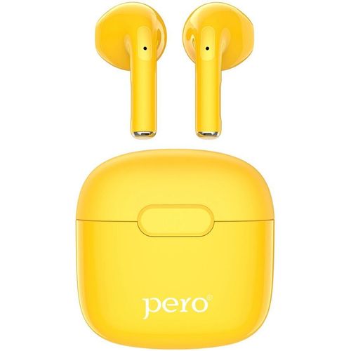 Наушники PERO TWS05, спортивные, Bluetooth, внутриканальные, желтый [ptws05y]