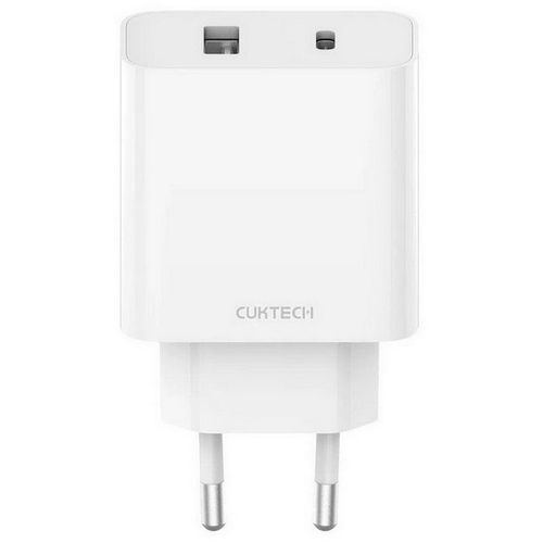 Сетевое зарядное устройство CUKTECH A19EU, USB-A, USB-C, 33Вт, 3A, белый [cuk00a19euwh]