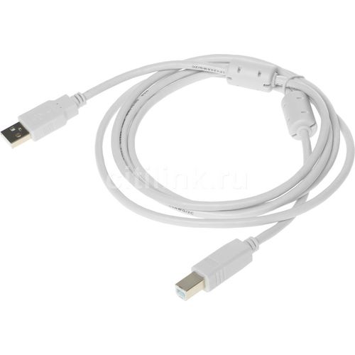 Кабель USB2.0 Buro USB A(m) — USB B(m), ферритовый фильтр , 1.8м, серый [usb2.0-am/bm-1.8m-mg]