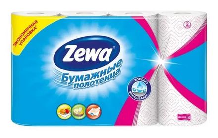 Полотенца бумажные Zewa Декор 15м 2-хслойная белый (упак.:4рул) (144100)