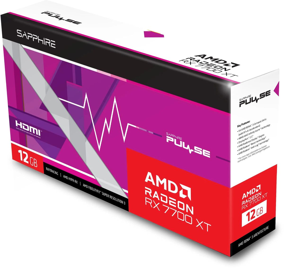 Видеокарта Sapphire AMD Radeon RX 7700XT 11335-04-20G PULSE RX 7700 XT  GAMING 12ГБ Pulse, GDDR6, Ret – купить в Ситилинк | 1978712
