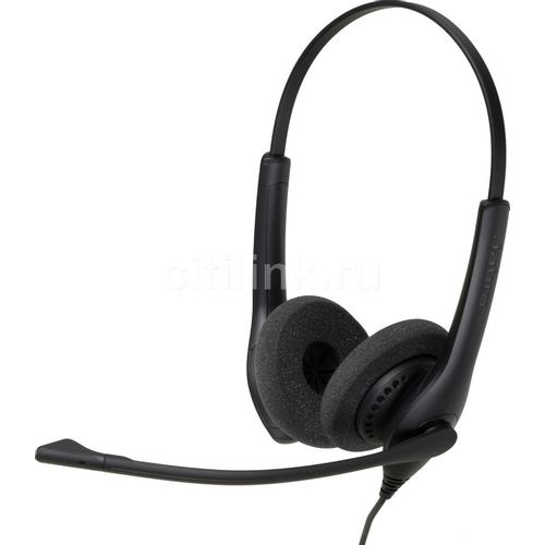 Гарнитура Jabra BIZ 1500 Duo QD, для контактных центров, накладные, проводные, черный [1519-0154]