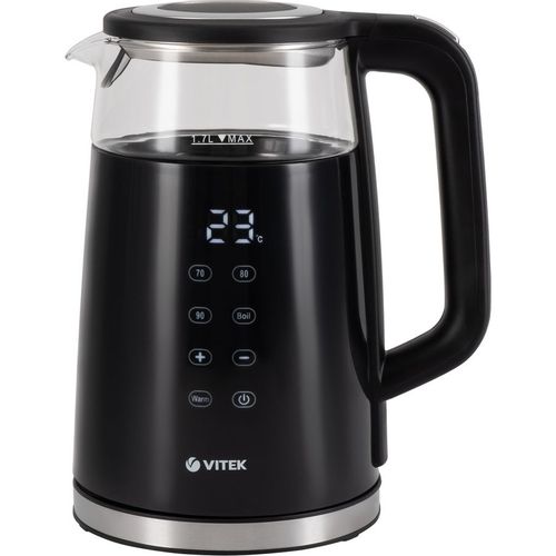 Чайник электрический Vitek VT-8827, 1.7л, стекло/металл