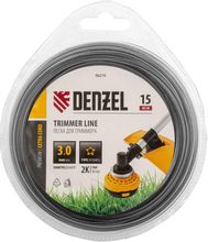 Изображение товара Леска для садовых триммеров DENZEL 96219 3мм 15м надежная звезда