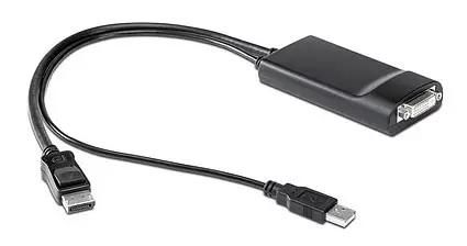 Адаптер DVI HP DisplayPort (m) -  DVI-D (f),  черный [nr078aa]
