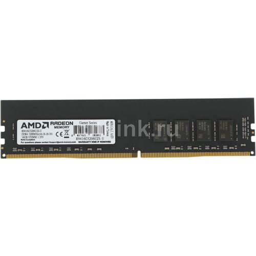 Оперативная память AMD R9 R9416G3206U2S-U DDR4 - 1x 16ГБ 3200МГц, DIMM, Ret
