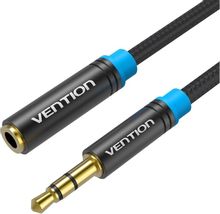 Изображение товара Кабель-удлинитель аудио VENTION VAB-B06-B200-M, Jack 3.5 (m) - Jack 3.5 (f), AWG26, медь бескислородная, 2м, GOLD, черный Изображение товара Кабель-удлинитель аудио VENTION VAB-B06-B200-M, Jack 3.5 (m) - Jack 3.5 (f), AWG26, медь бескислородная, 2м, GOLD, черный