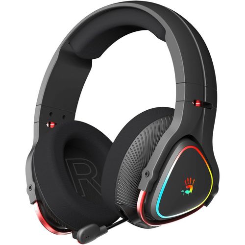 Гарнитура игровая A4TECH Bloody MR720, для компьютера и игровых консолей, мониторные, Bluetooth/радио, черный [mr720 black]