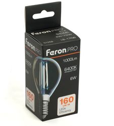 Лампа LED FERON E14, шар, 6Вт, одна шт.