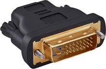 Изображение товара Адаптер Buro DVI-D (m) -  HDMI (f),  GOLD ,  черный [bhp ret ada_hdmi-dvi]