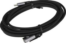 Изображение товара Кабель UGREEN USB Type-C 3м оплетка серый черный 3A