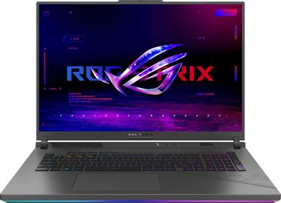 Ноутбук игровой ASUS ROG Strix G18 G814JVR-N6010 90NR0IF6-M000C0, 18", 2024, IPS, Intel Core i9 14900HX 2.2ГГц, 24-ядерный, 16ГБ DDR5, 1ТБ SSD,  NVIDIA GeForce  RTX 4060 для ноутбуков - 8 ГБ, без операционной системы, серый