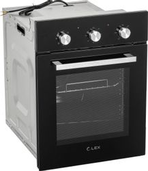 Духовой шкаф электрический LEX EDM 4570 BL, 53л, стекло черное